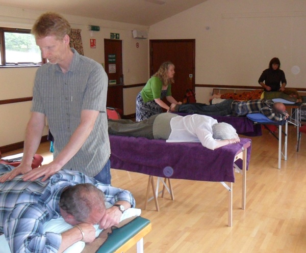 Students giving basic Sound Healing